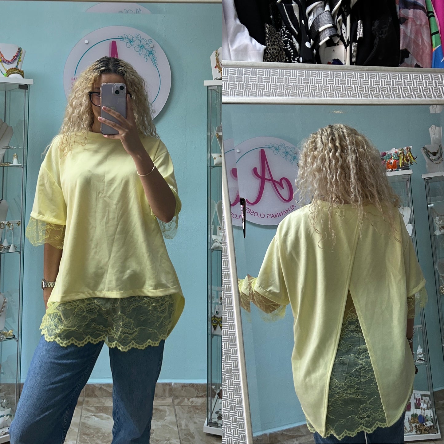 Pastel lace top