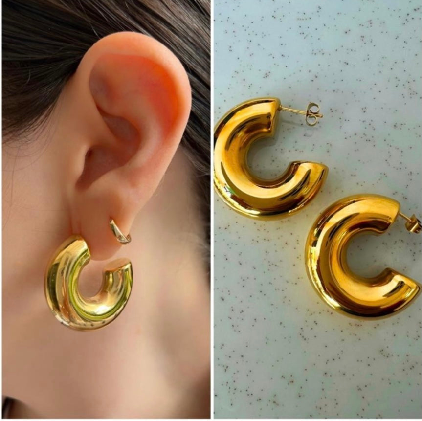 CHUNKY EARRINGS GOLD