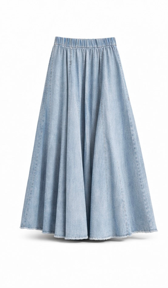 Gracia flared denim skirt