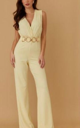 Jumpsuit Gold Belt / Yellow