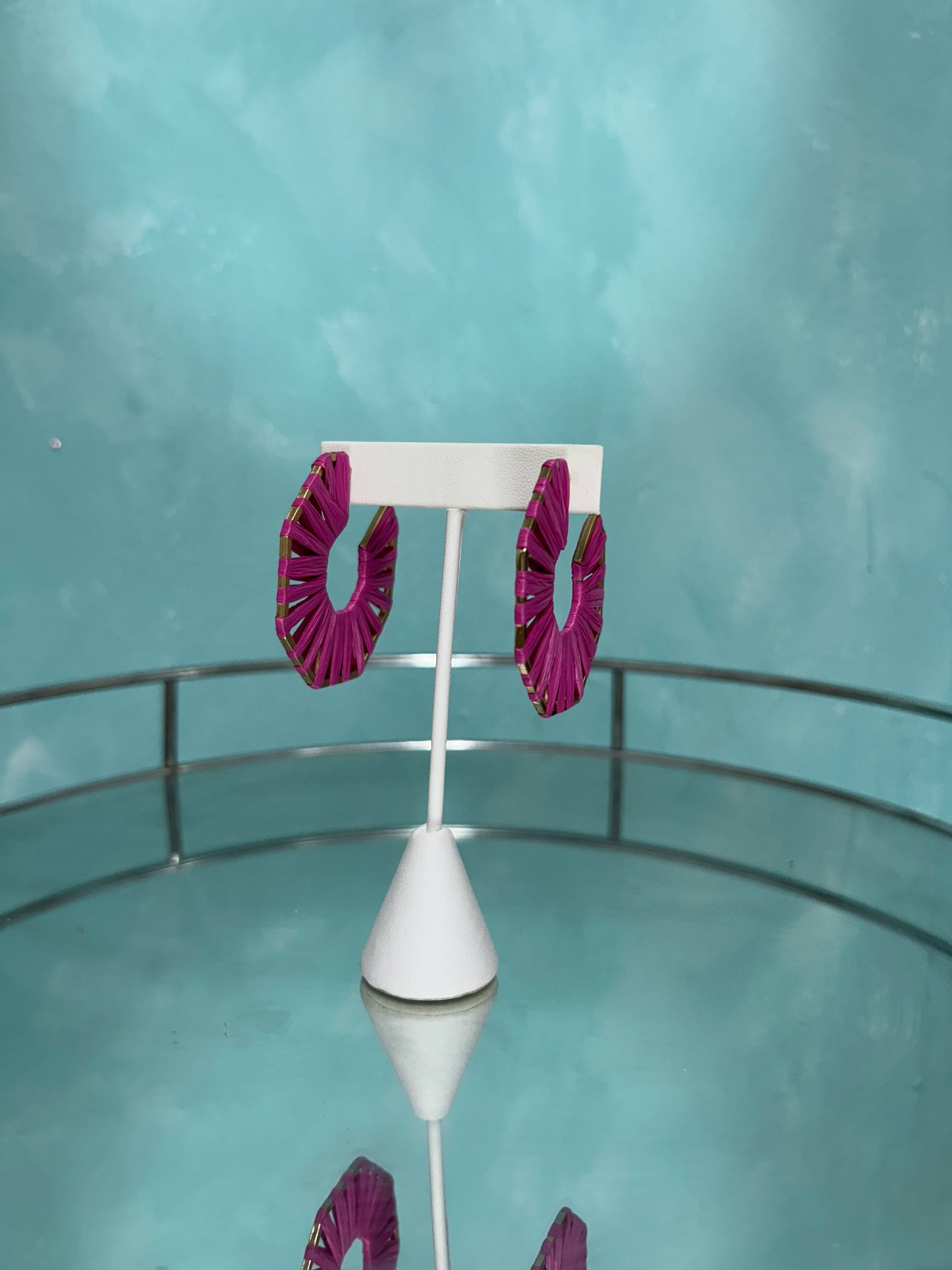 Earth thread earrings