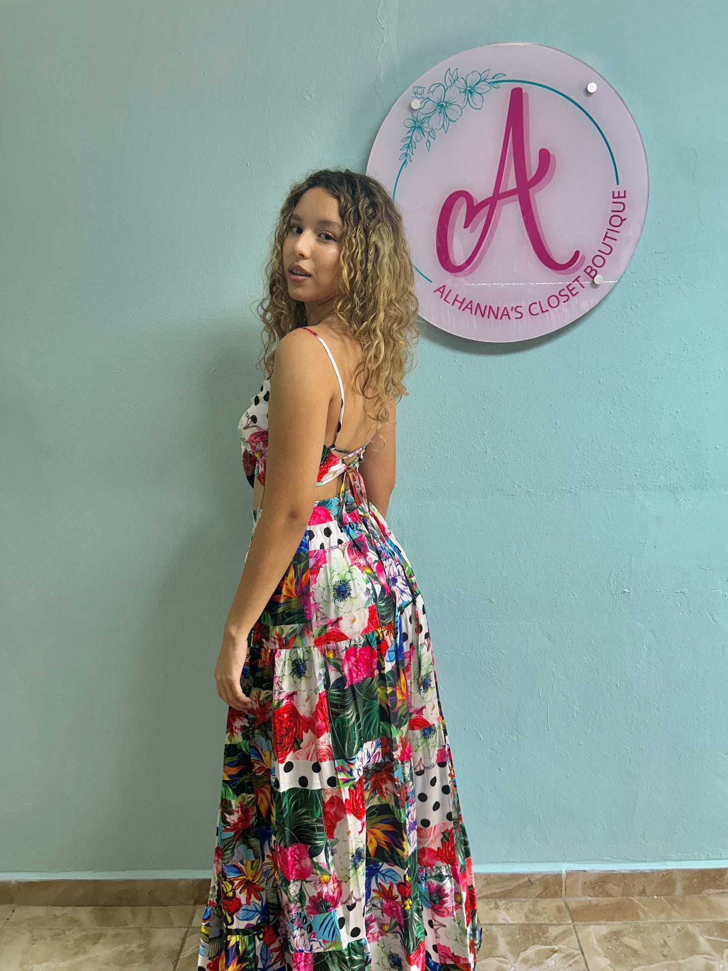 Maxi skirt print set