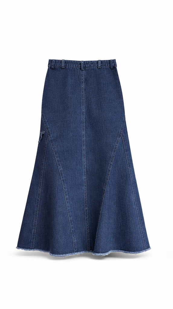 Gracia Denim skirt Dark blue