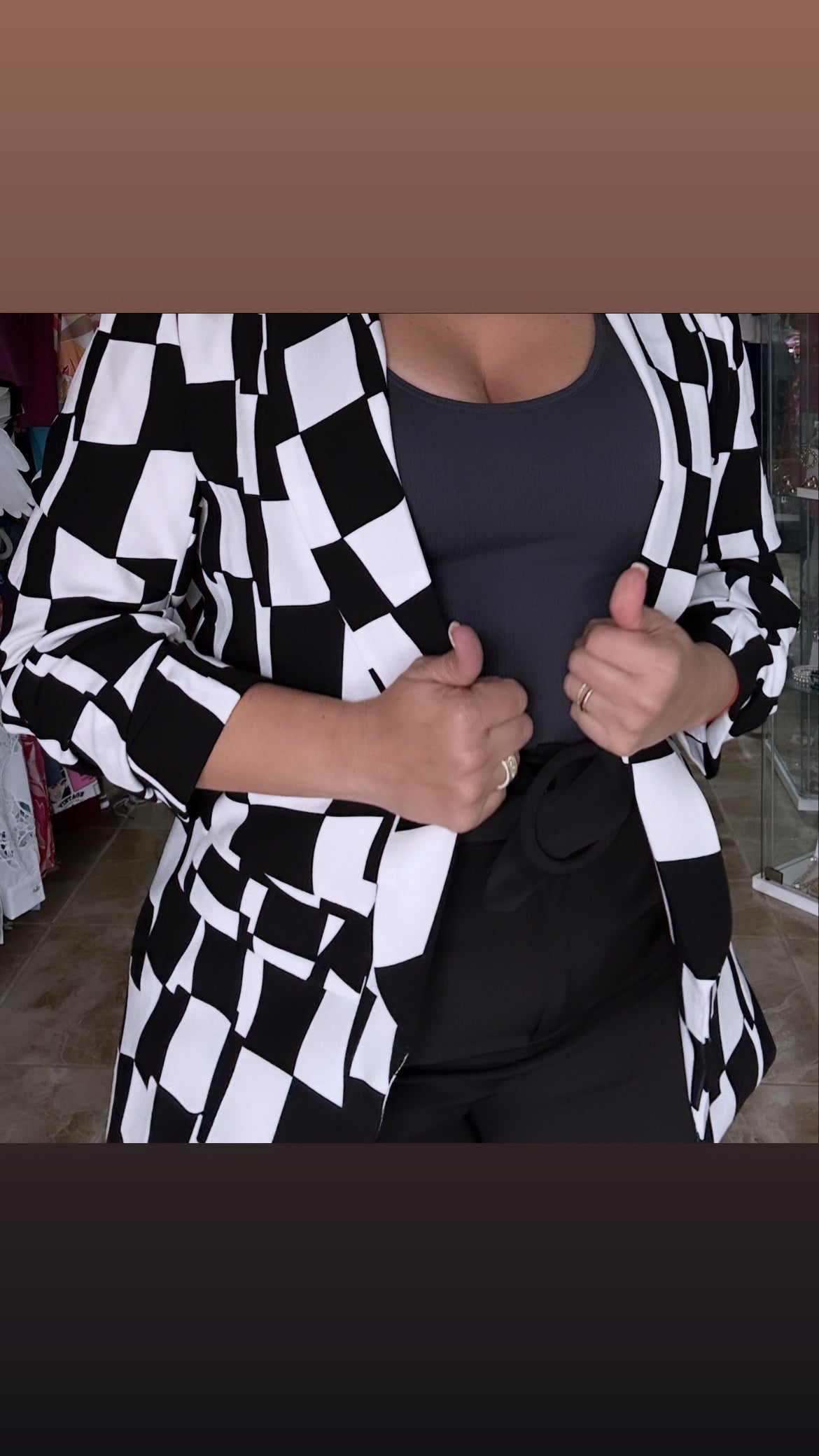 Black and White Blazer