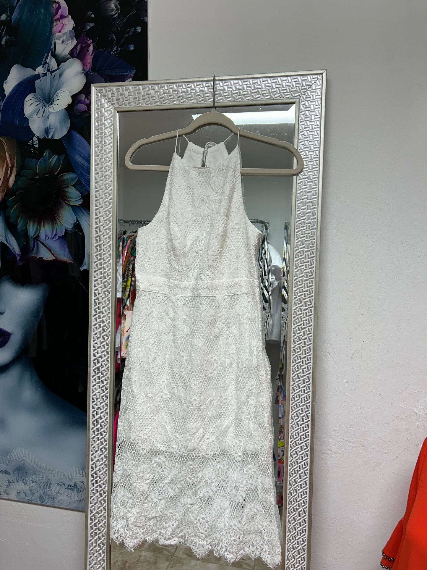 White lace dress