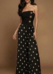Dots Jumpsuit-Black