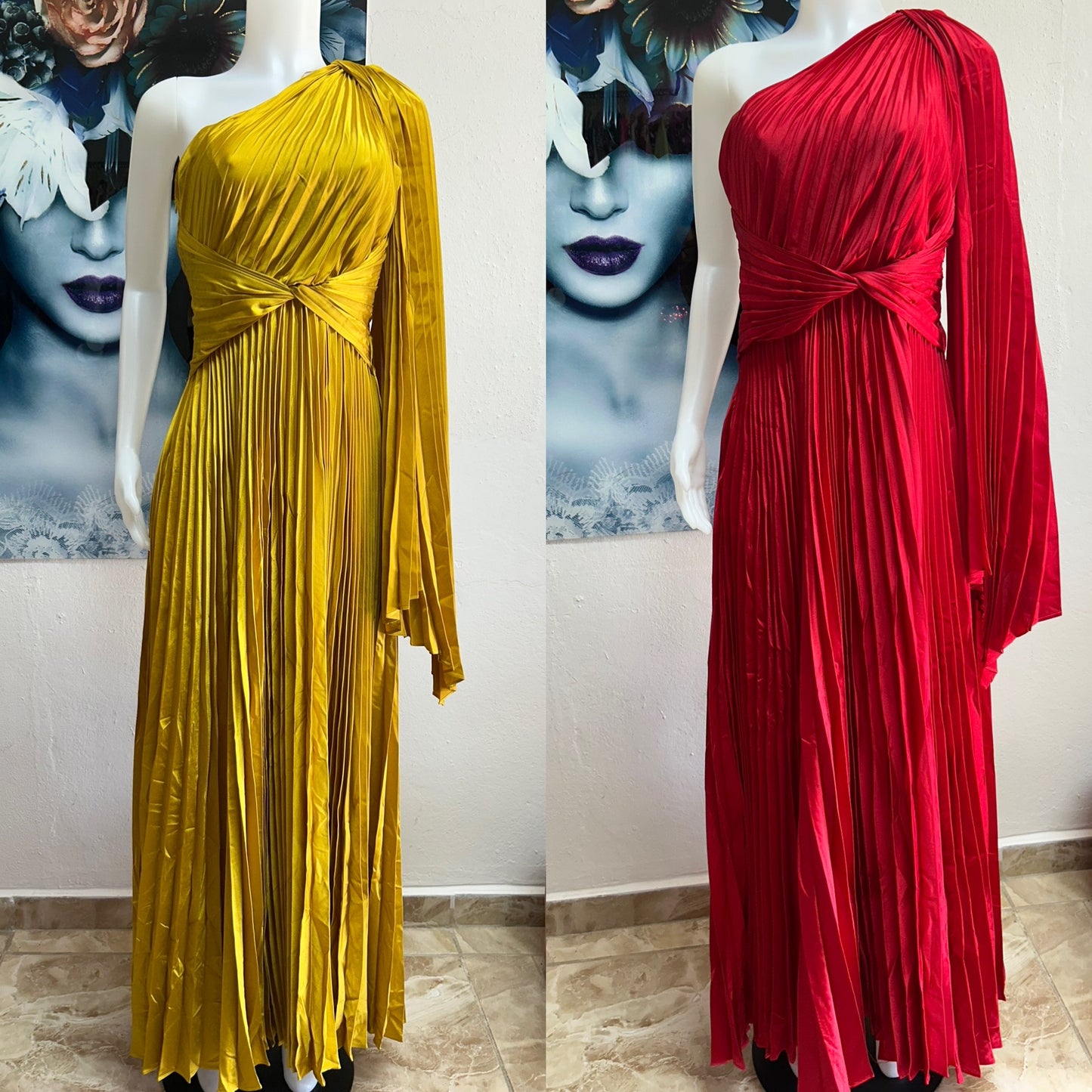 Long pleated dress