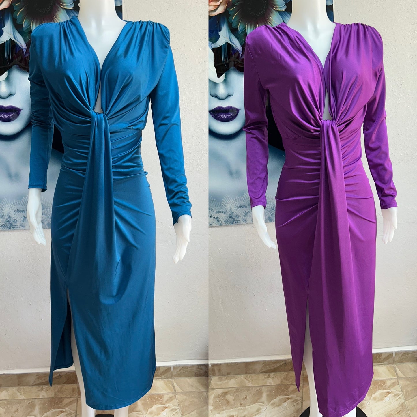 Spandex satin dress