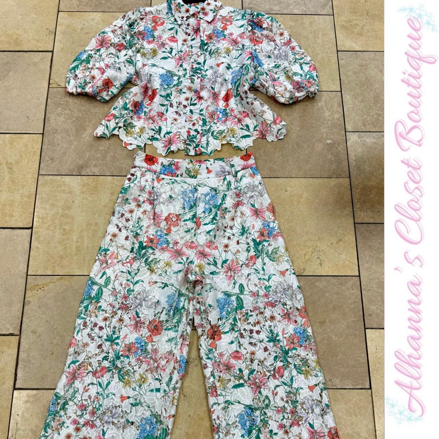 Floral crochet set
