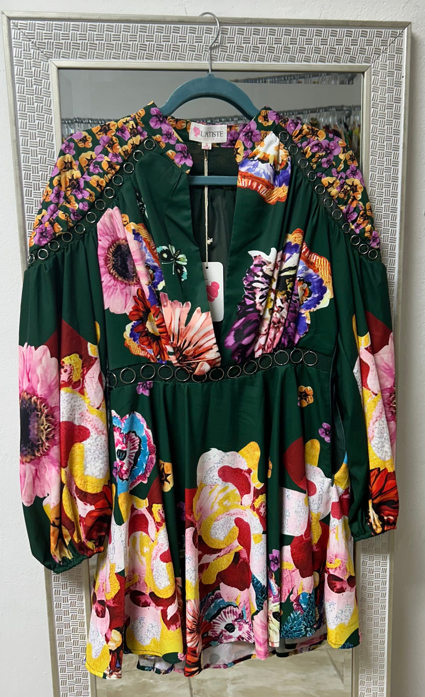 GREEN FLOWER DRESS