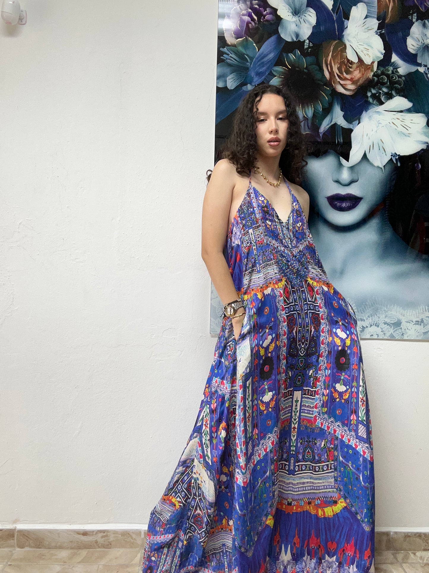 SATIN MAXI DRESS