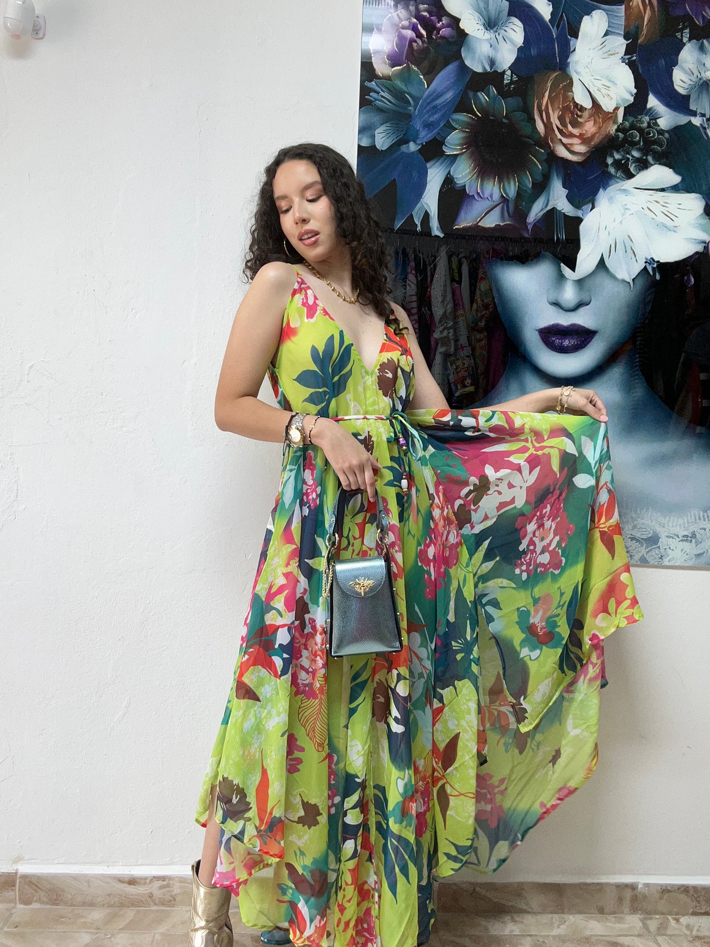 LIME GREEN MAXI DRESS