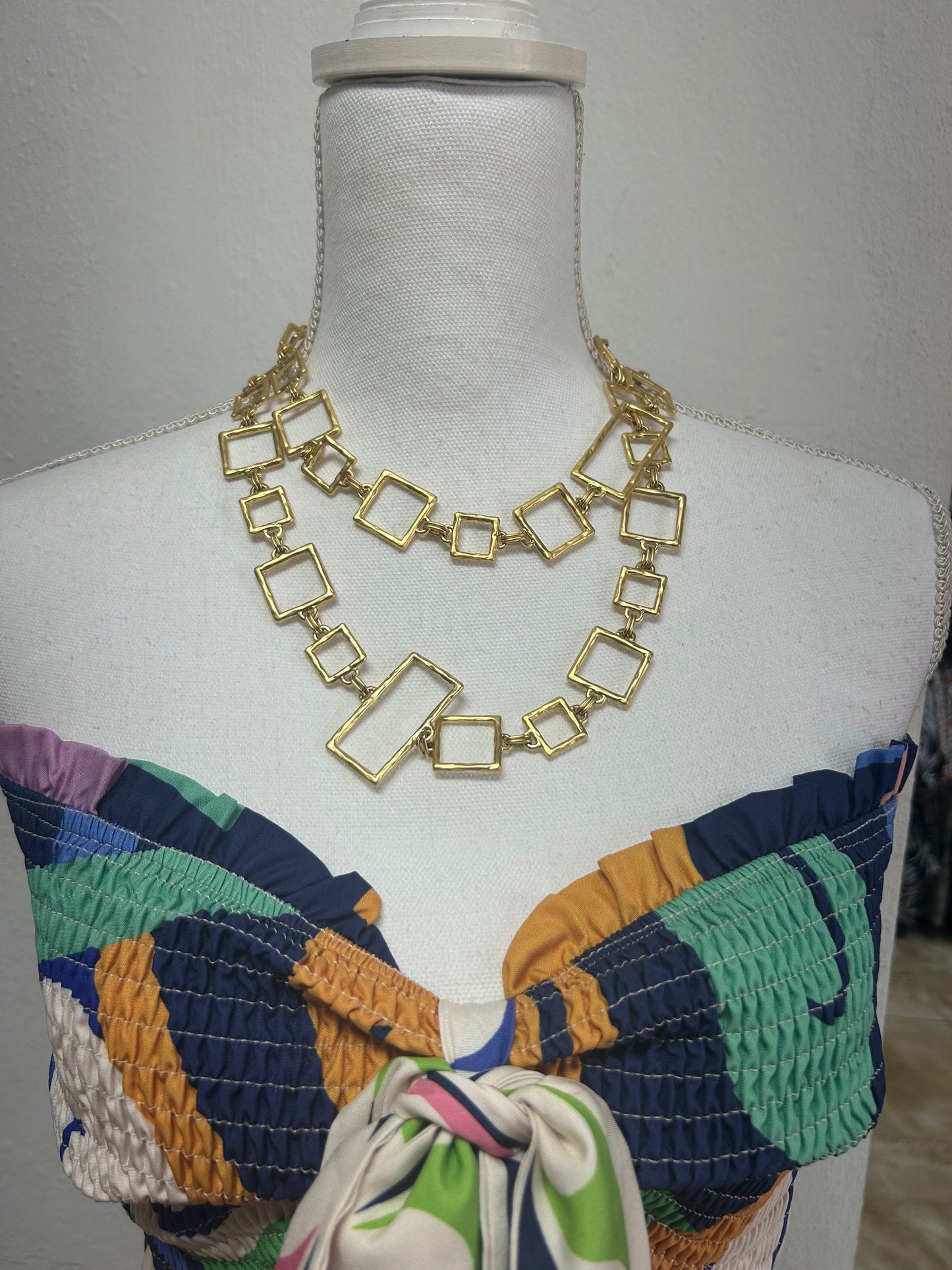 Square Long Necklace