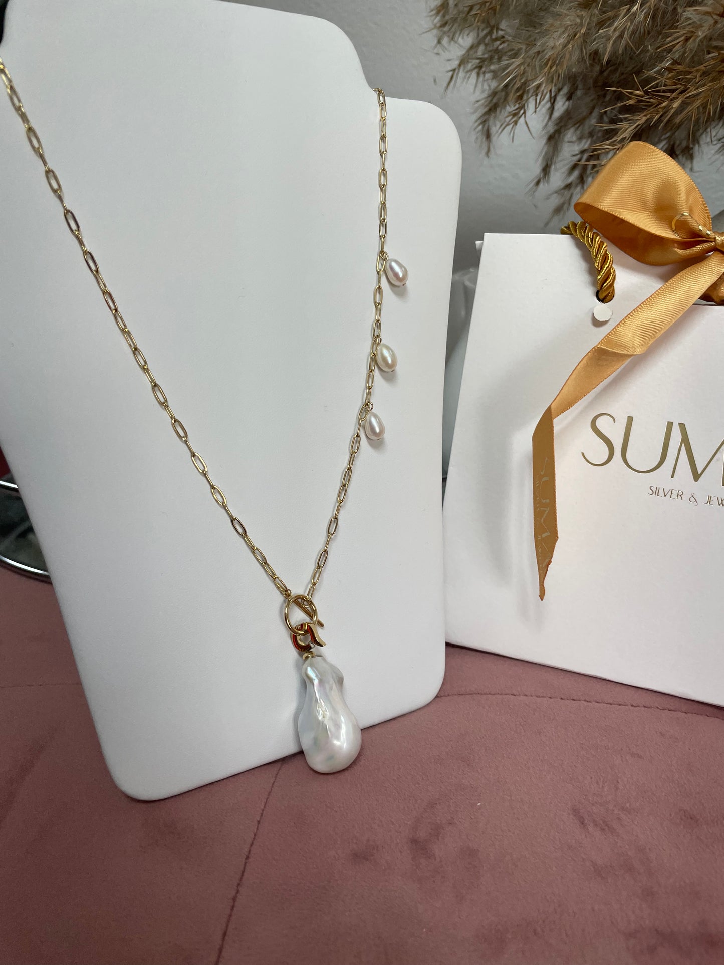 SUMAQ PEARL DROP NECKLACE