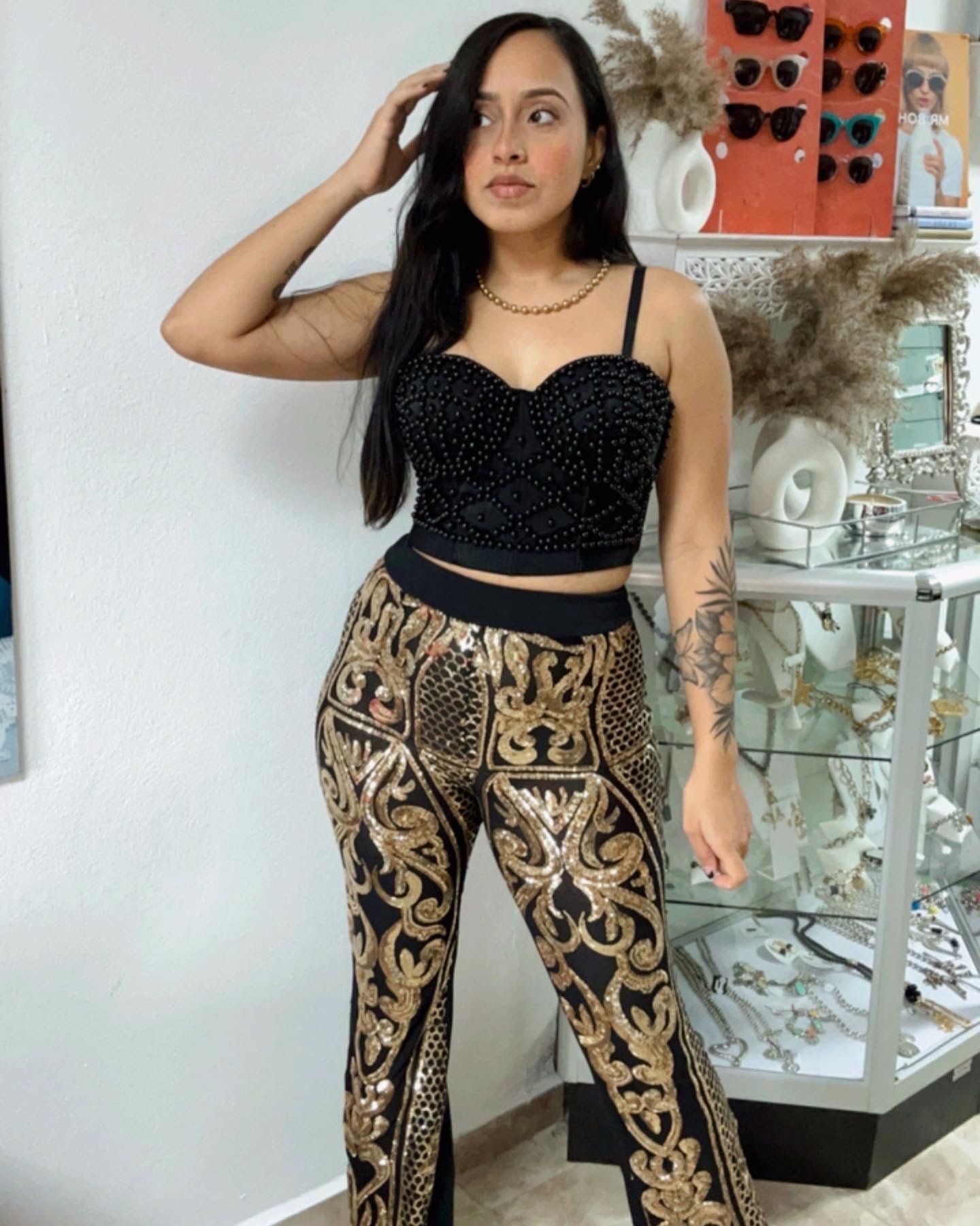 GOLD SEQUIN PANTS