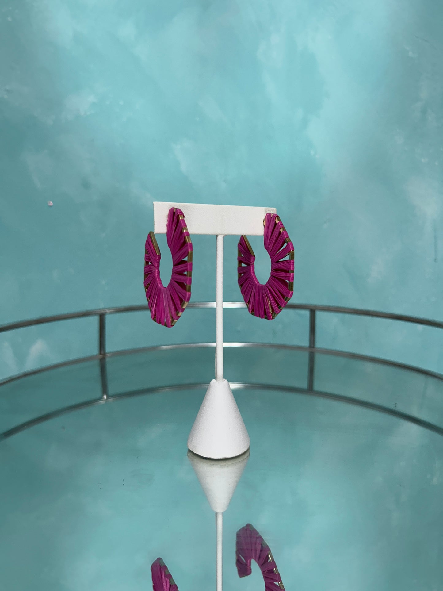 Earth thread earrings