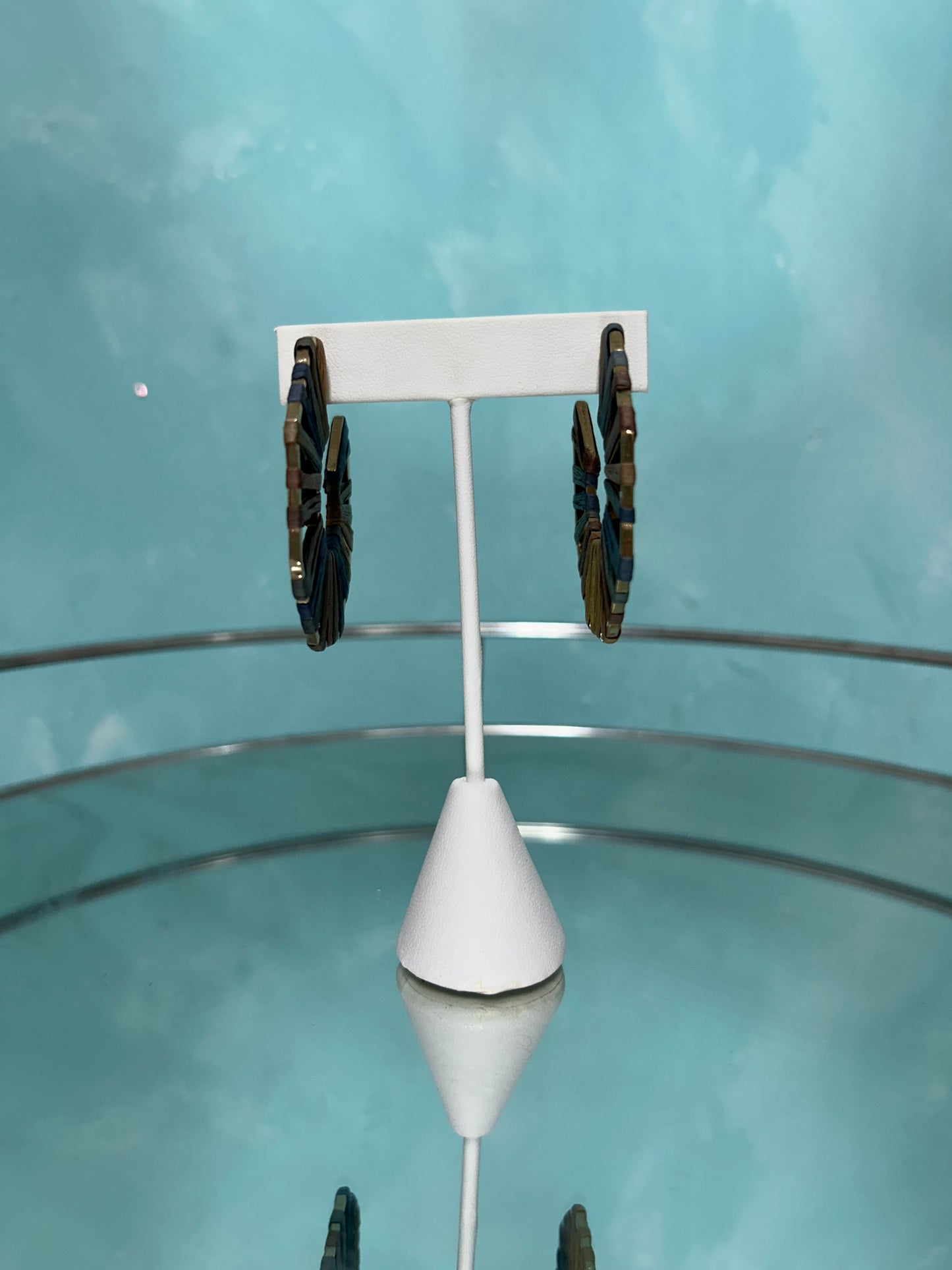 Earth thread earrings