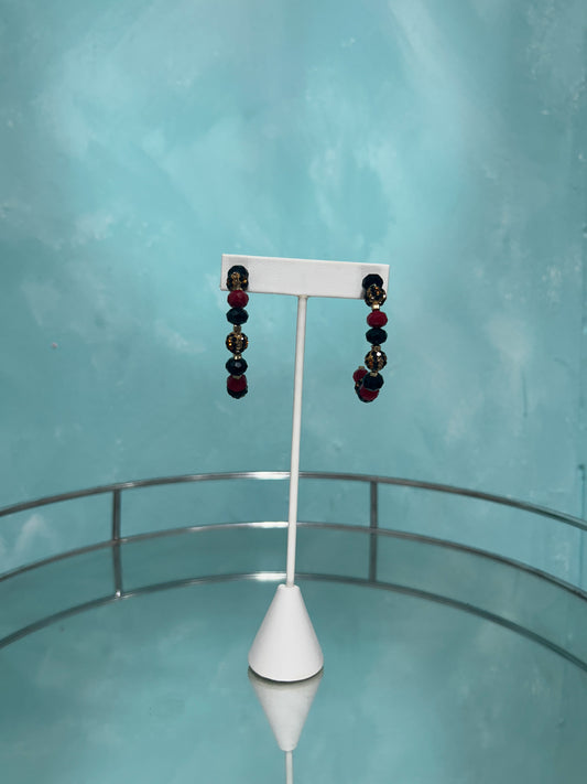 Red & Black bead hoops