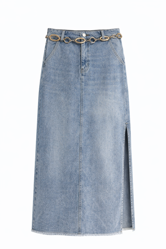 Gracia denim skirt light blue