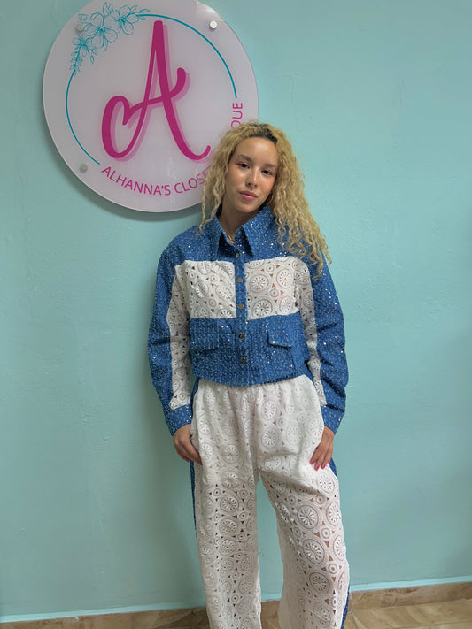 White/Light Blue Set