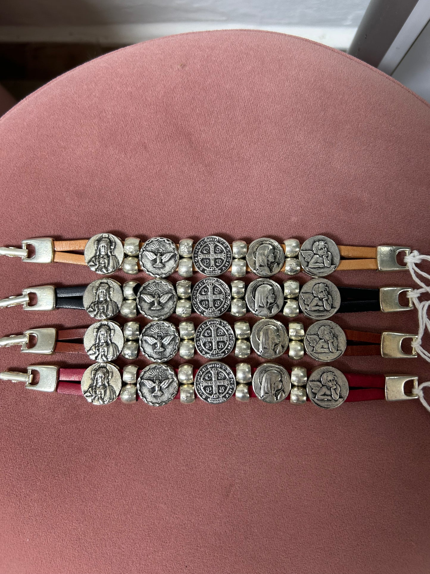 Token leather bracelet 5