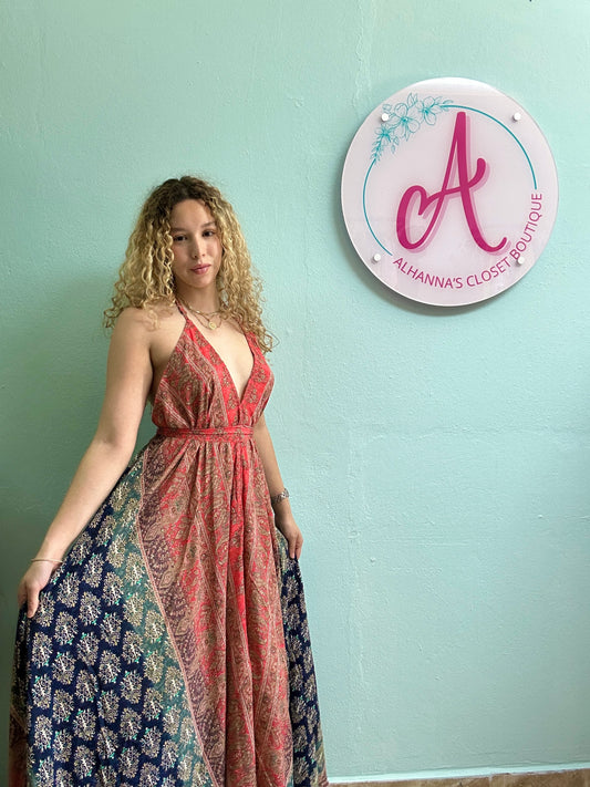 Raspberry summer dress