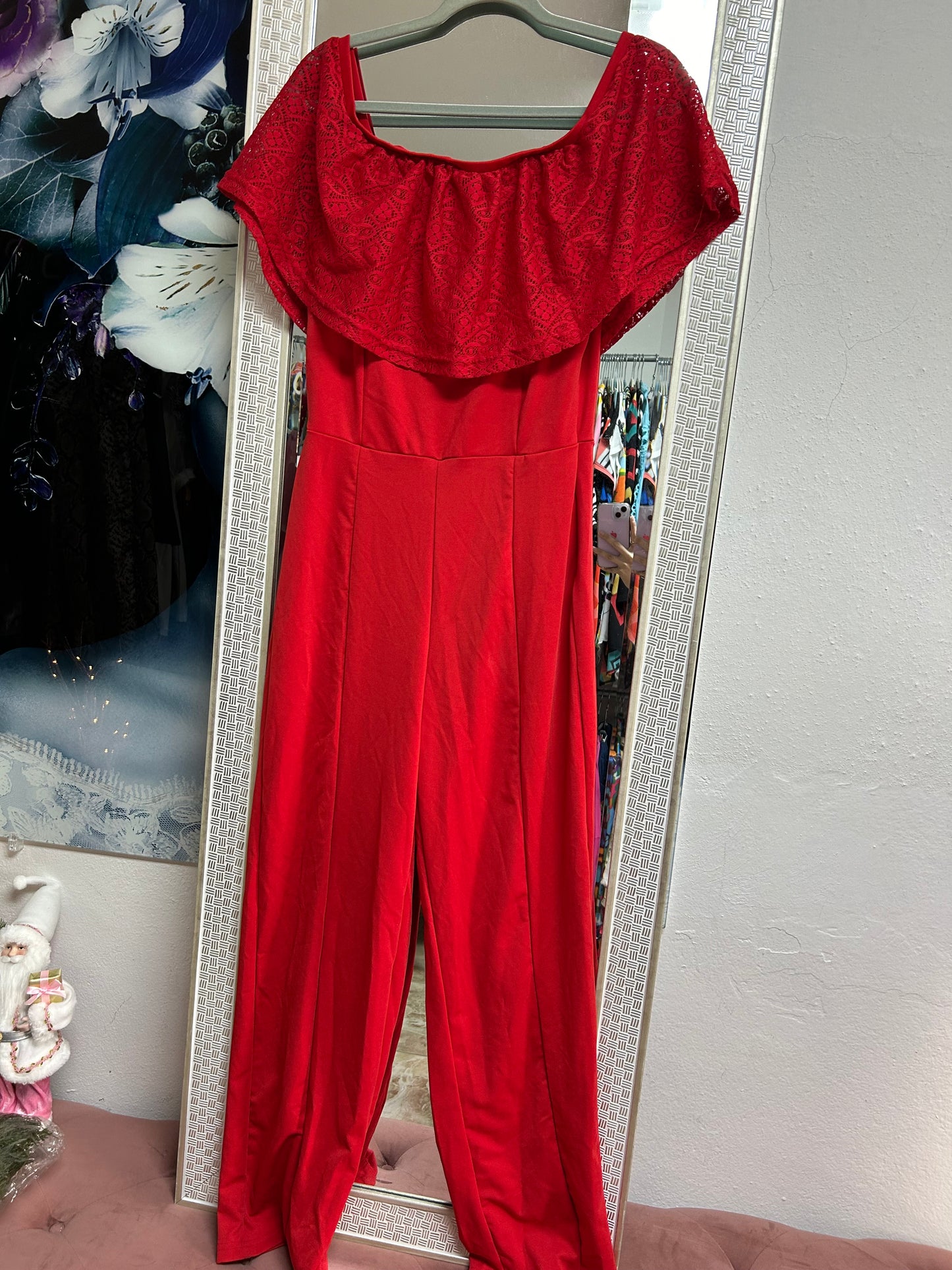Red jumpsuit