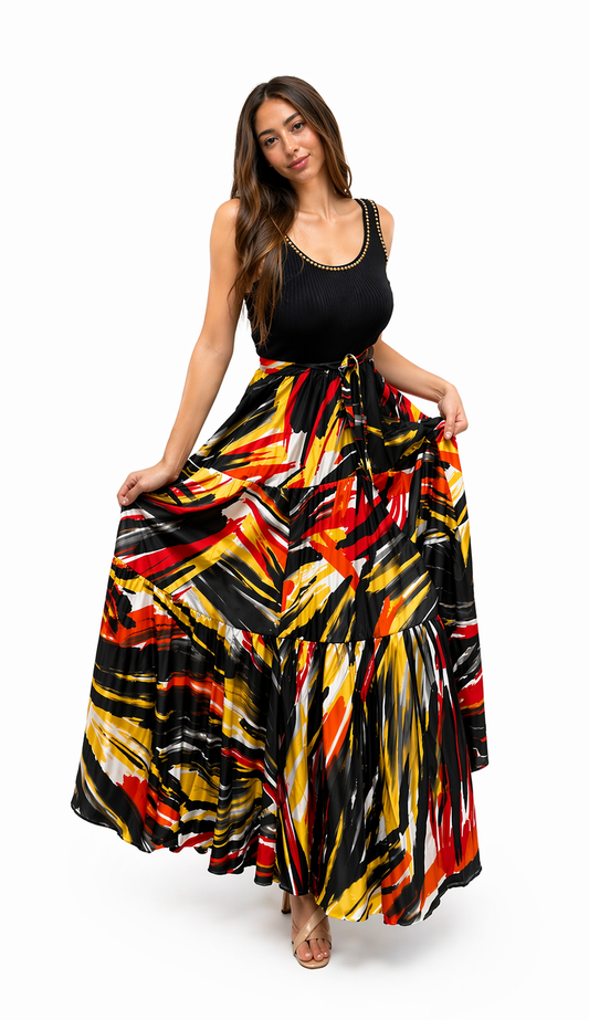 Black and yellow dress