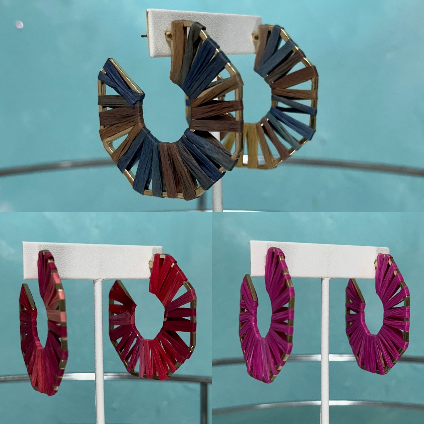 Earth thread earrings