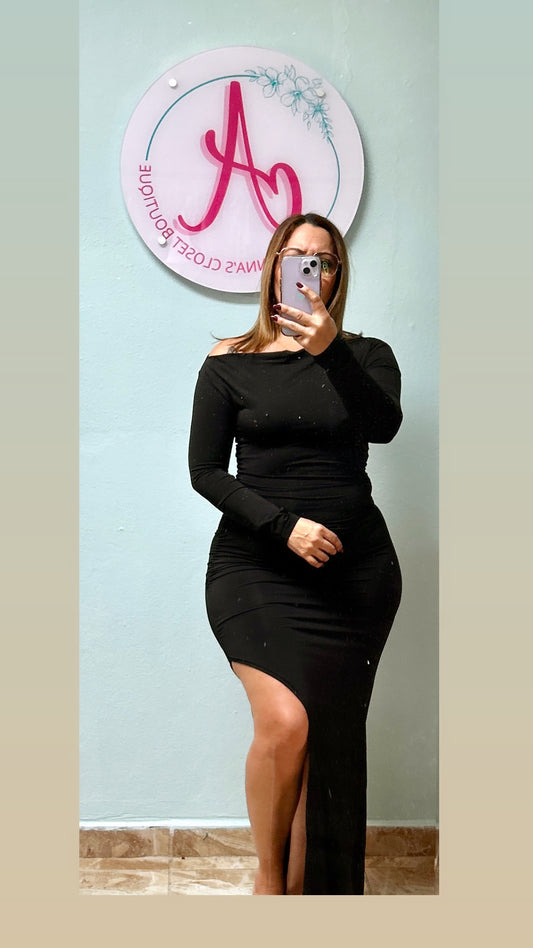 BLACK STRETCH DRESS