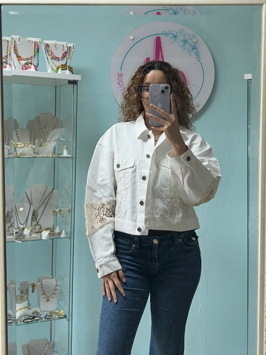 White denim jacket