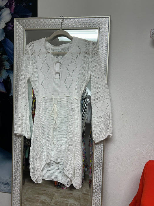 White swimsuit coverup