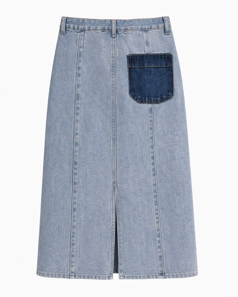 Gracias Denim skirt with line