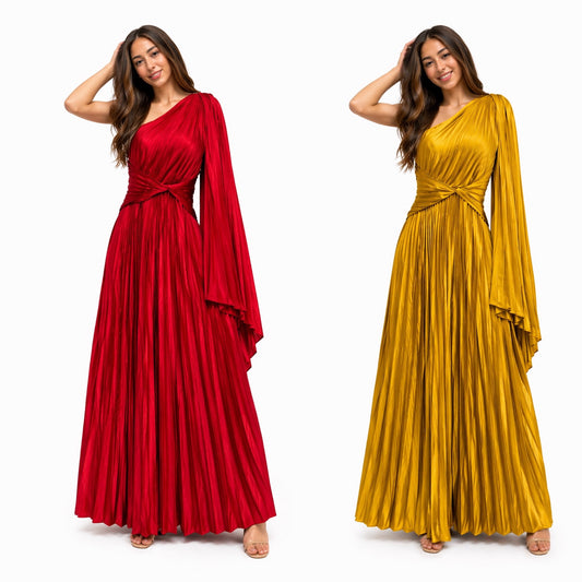 Long pleated dress
