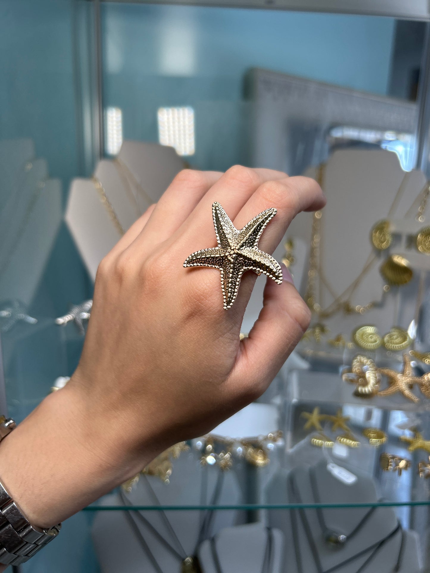 Gold starfish