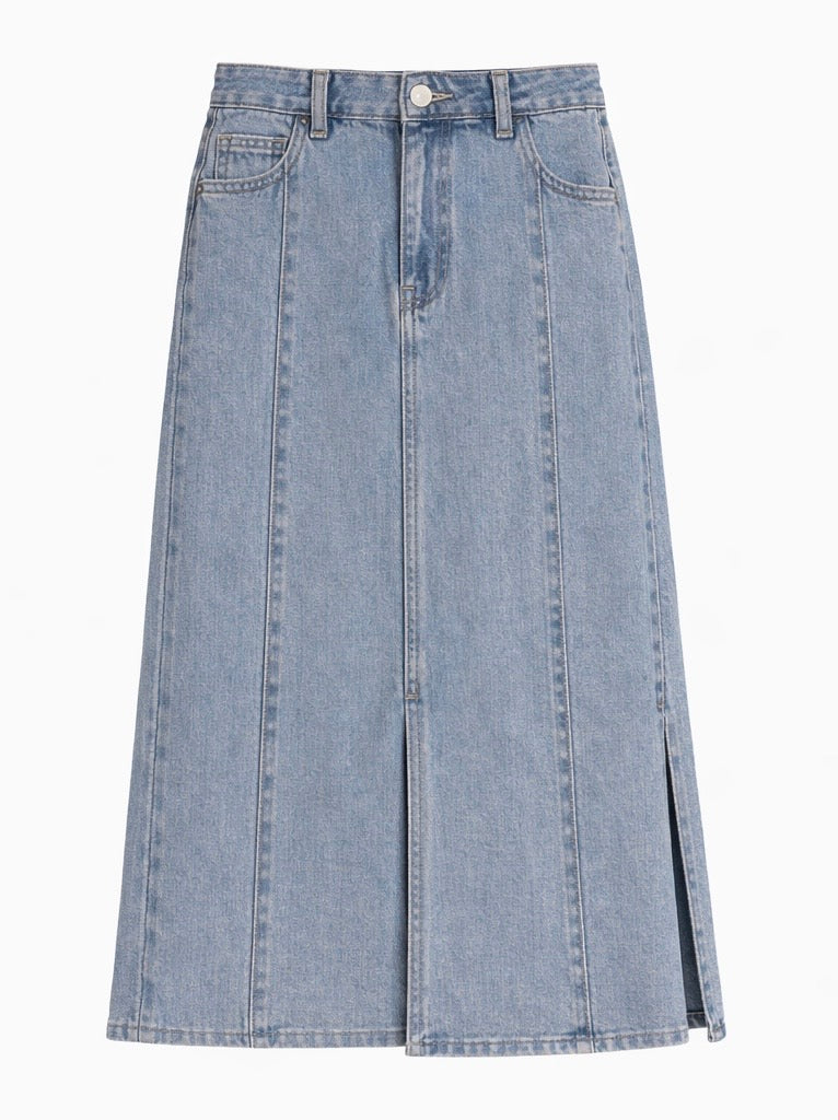 Gracias Denim skirt with line