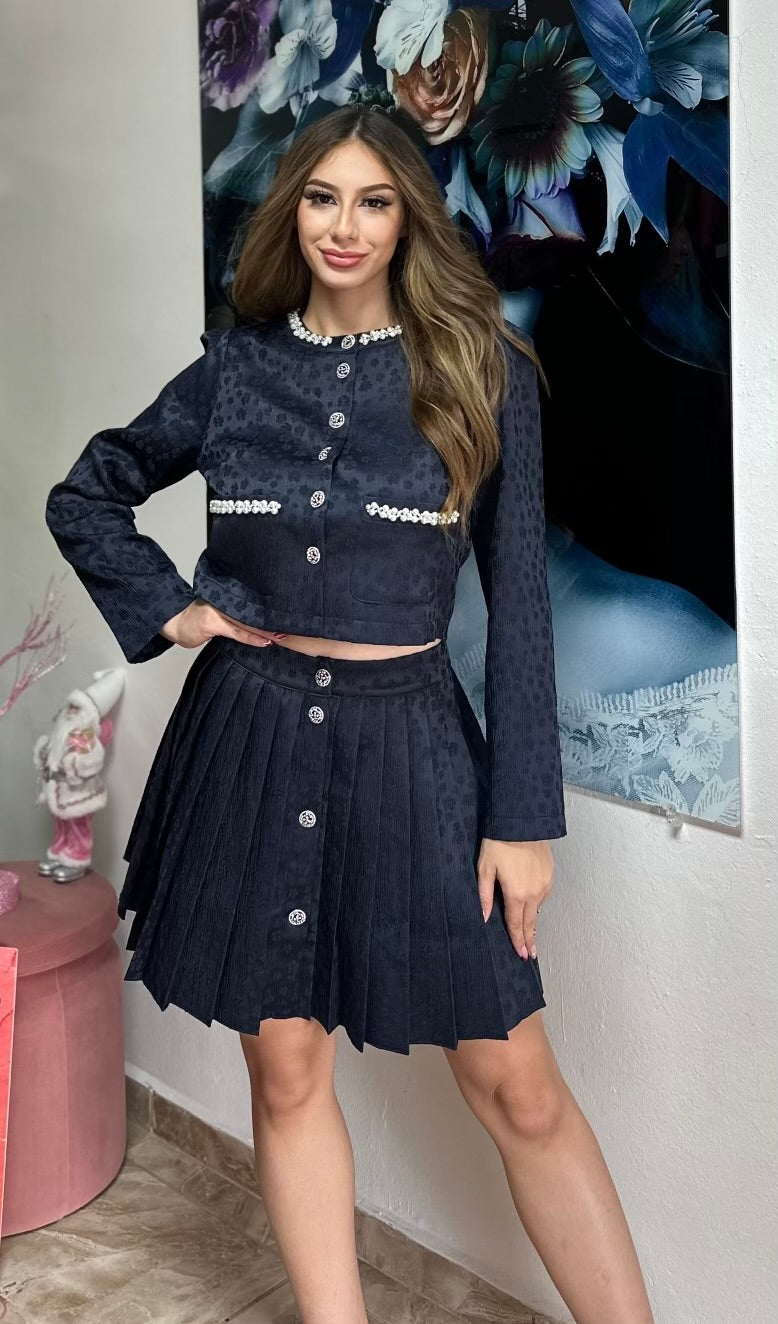 GRACIA NAVY SKIRT SET
