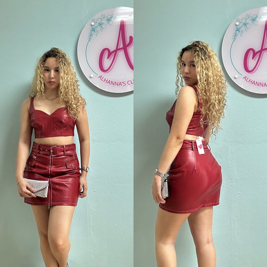 RED LEATHER SET