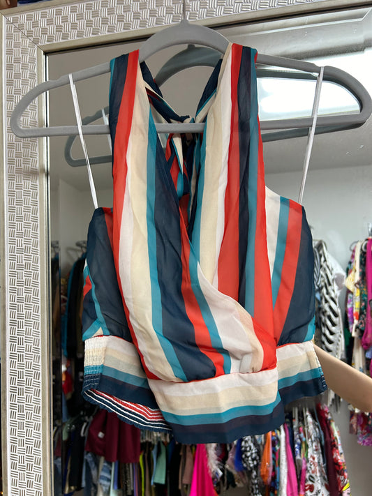 Red striped top