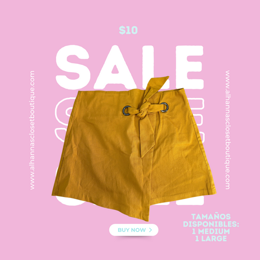 Mustard Yellow Skort