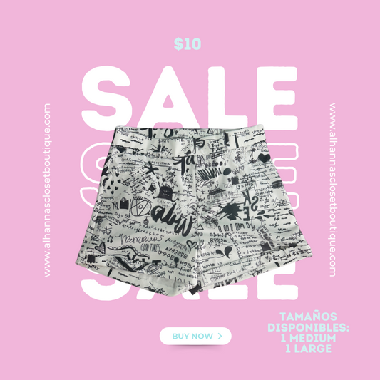 Black & White Shorts