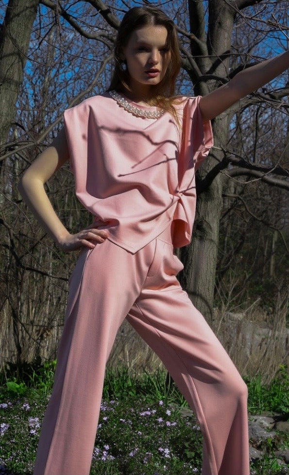 Gracia oversized pearl top