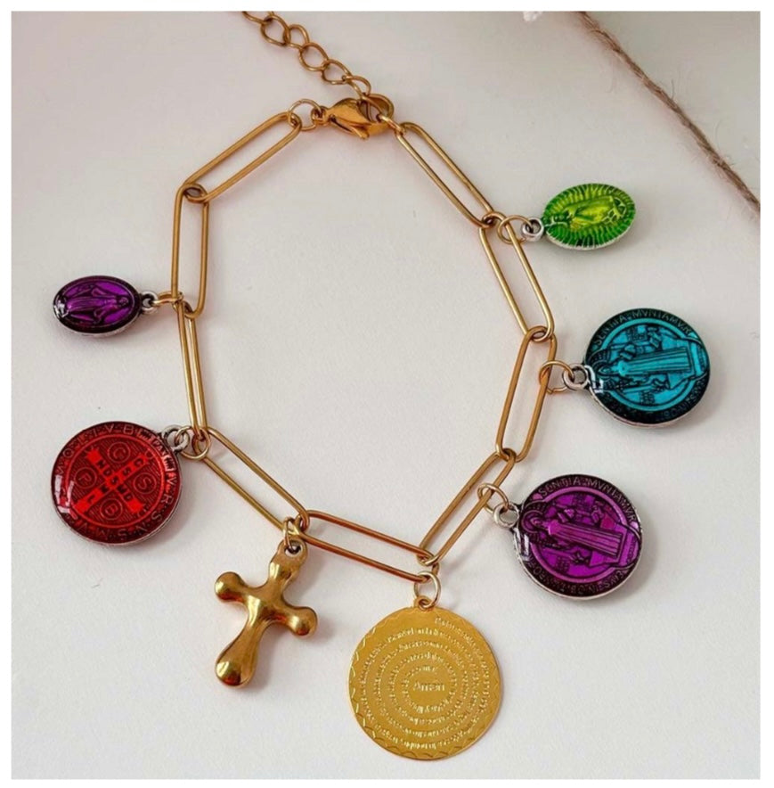 RELIGIOUS CHARMS BRACELET