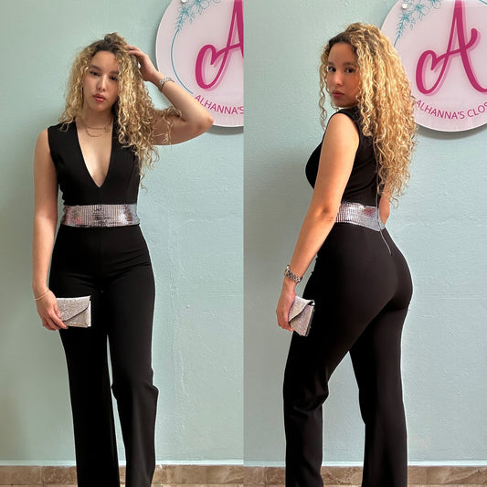 Silver detail jumpsuit