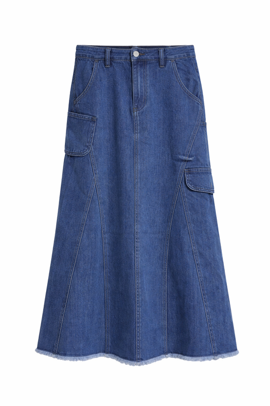 Gracia Denim skirt Dark blue