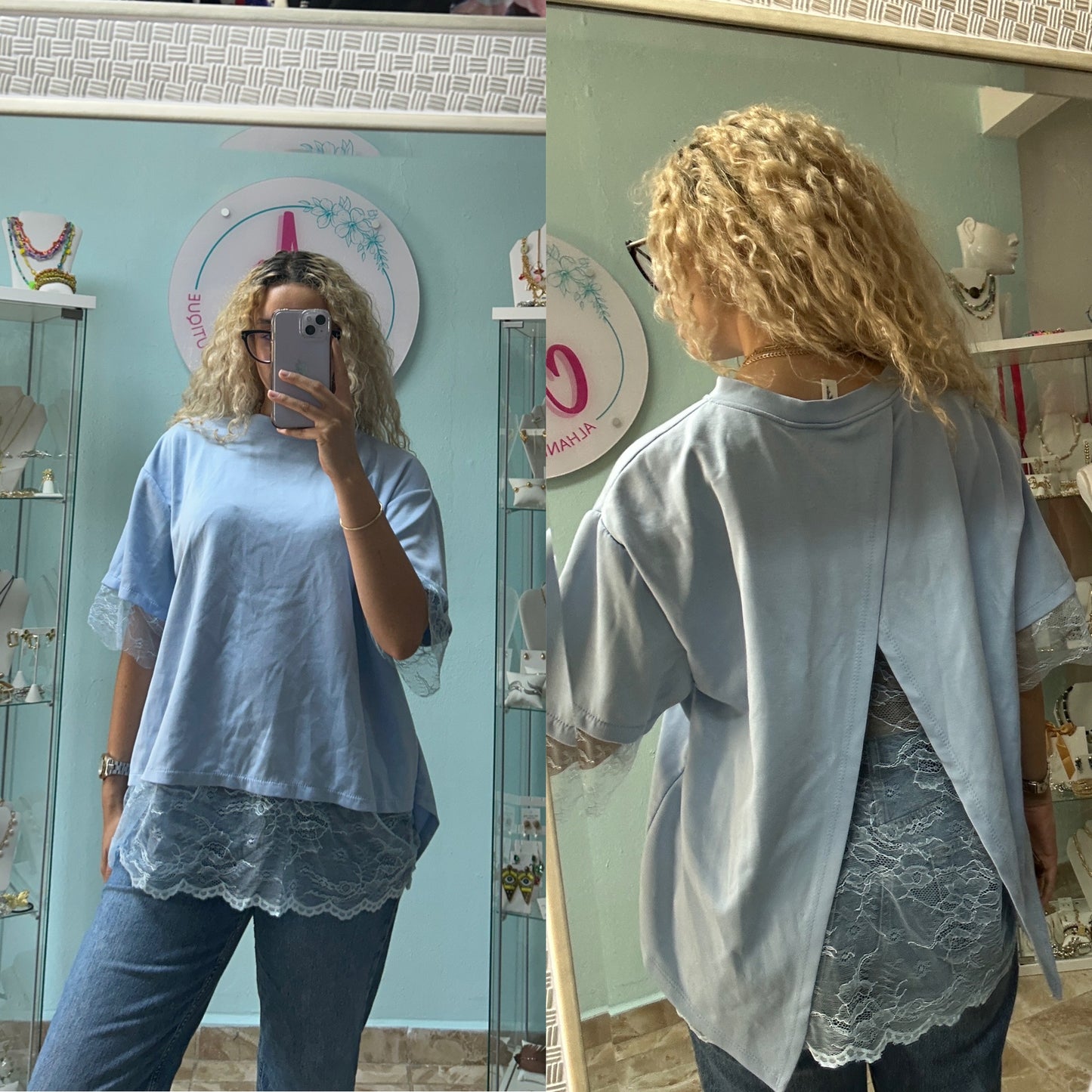 Pastel lace top