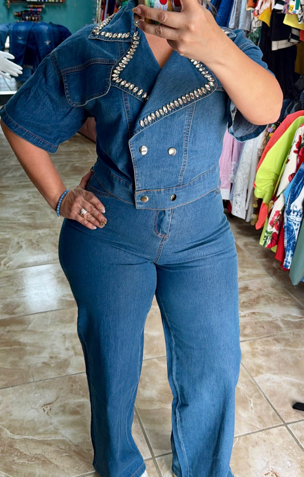 Denim Set/ Mangas cortas