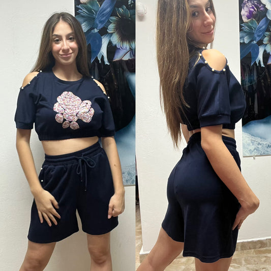 Gracia short navy set