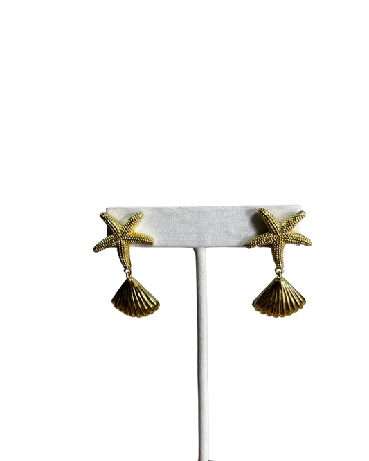 Starfish & Shell Earrings