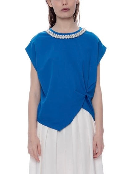 Gracia oversized pearl top